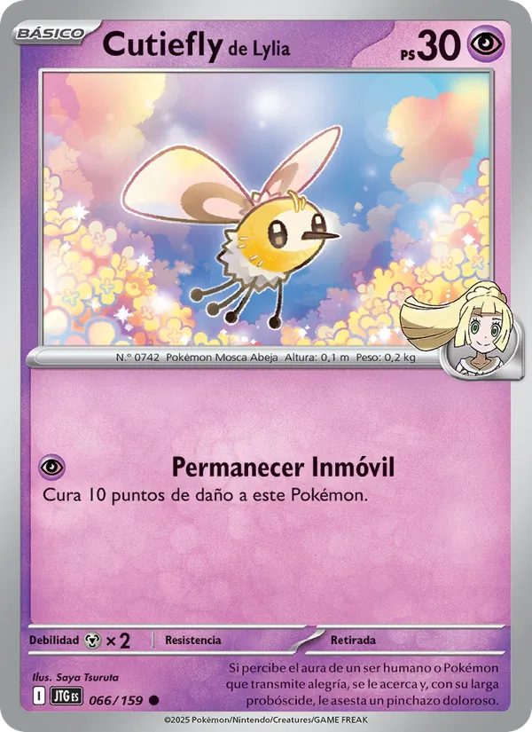 Carta Cutiefly de Lylia de la expansión Juntos de Aventuras, número 066/159