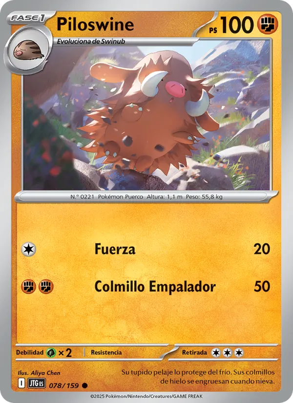 Carta Piloswine de la expansión Juntos de Aventuras, número 078/159