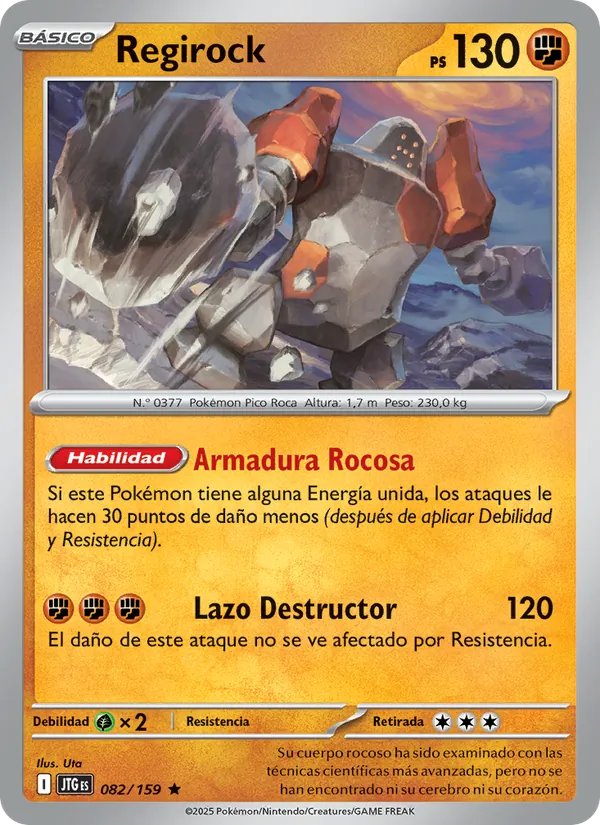 Carta Regirock de la expansión Juntos de Aventuras, número 082/159