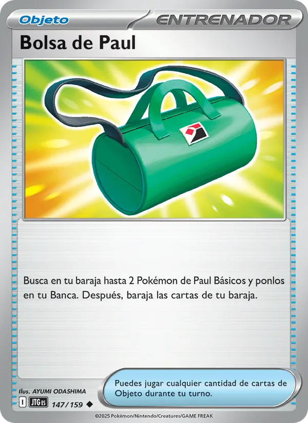Carta Bolsa de Paul de la expansión Juntos de Aventuras, número 147/159