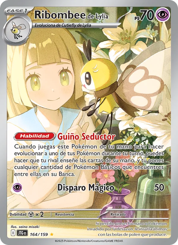 Carta Ribombee de Lylia de la expansión Juntos de Aventuras, número 164/159