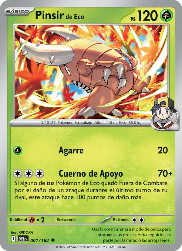 Carta Pinsir de Eco de la expansión Rivales Predestinados, número 001/182