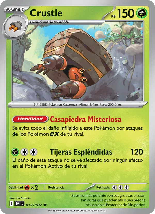 Carta Crustle de la expansión Rivales Predestinados, número 012/182