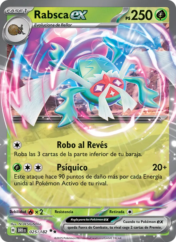 Carta Rabsca ex de la expansión Rivales Predestinados, número 025/182