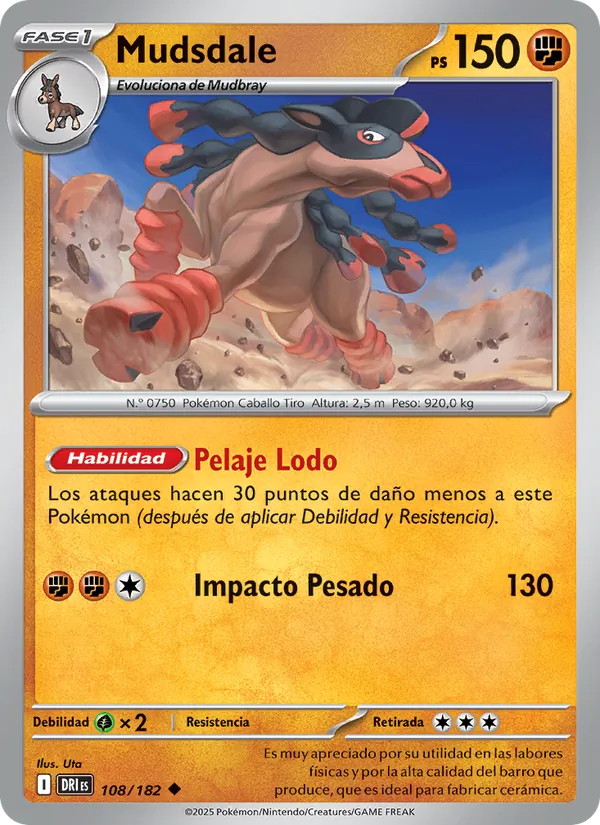 Carta Mudsdale de la expansión Rivales Predestinados, número 108/182