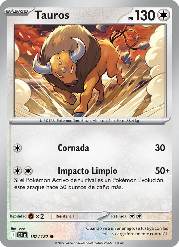 Carta Tauros de la expansión Rivales Predestinados, número 152/182