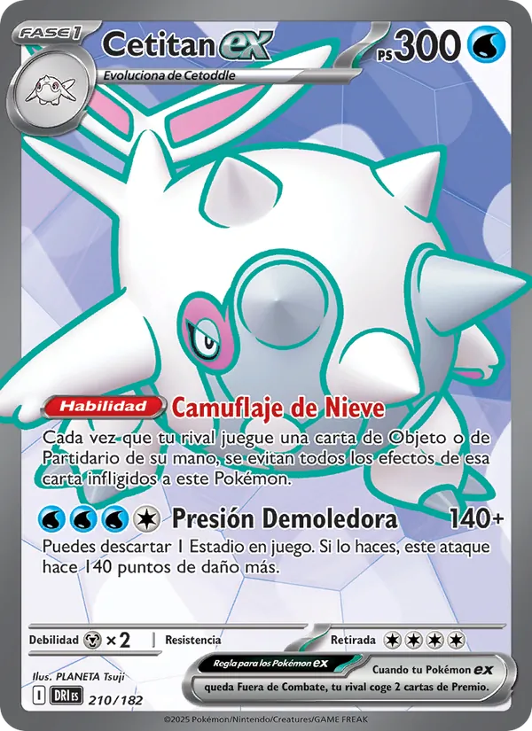 Carta Cetitan ex de la expansión Rivales Predestinados, número 210/182