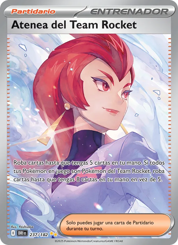Carta Atenea del Team Rocket de la expansión Rivales Predestinados, número 237/182