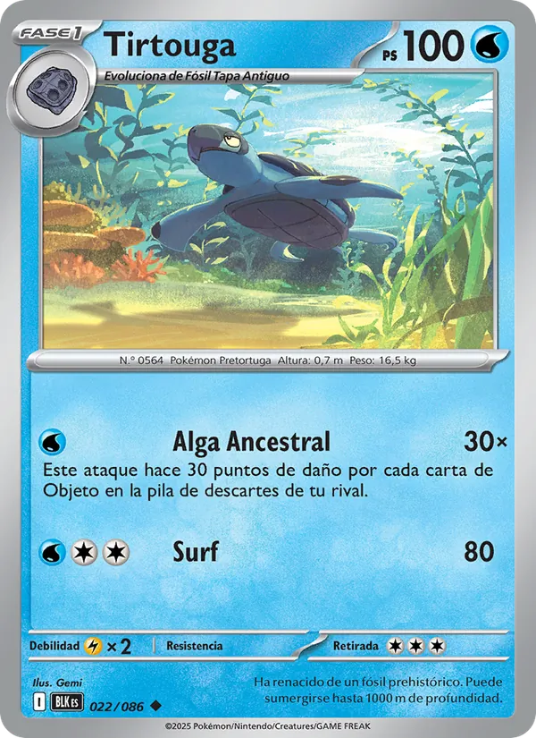 Carta Tirtouga de la expansión Fulgor Negro, número 022/86