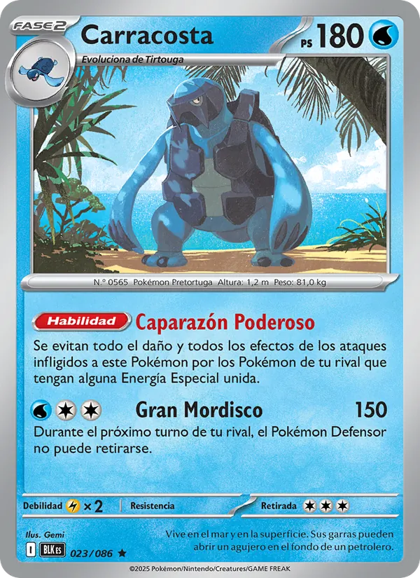 Carta Carracosta de la expansión Fulgor Negro, número 023/86