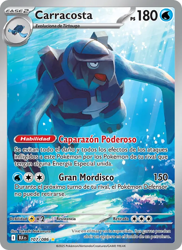 Carta Carracosta de la expansión Fulgor Negro, número 107/86