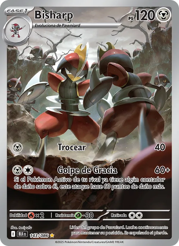 Carta Bisharp de la expansión Fulgor Negro, número 143/86