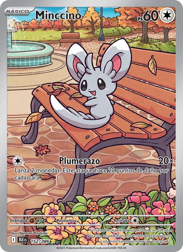 Carta Minccino de la expansión Fulgor Negro, número 152/86