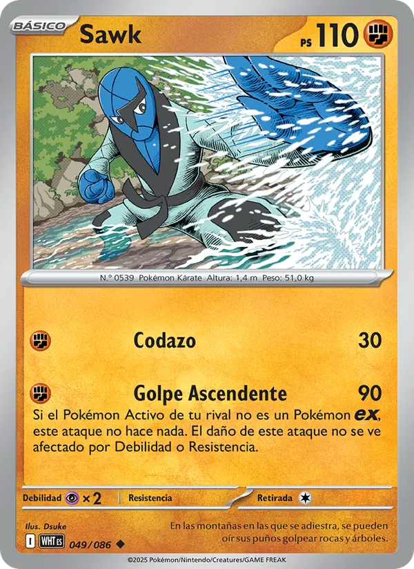 Carta Sawk de la expansión Llama Blanca, número 049/86