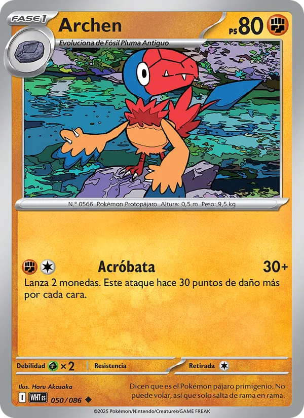 Carta Archen de la expansión Llama Blanca, número 050/86