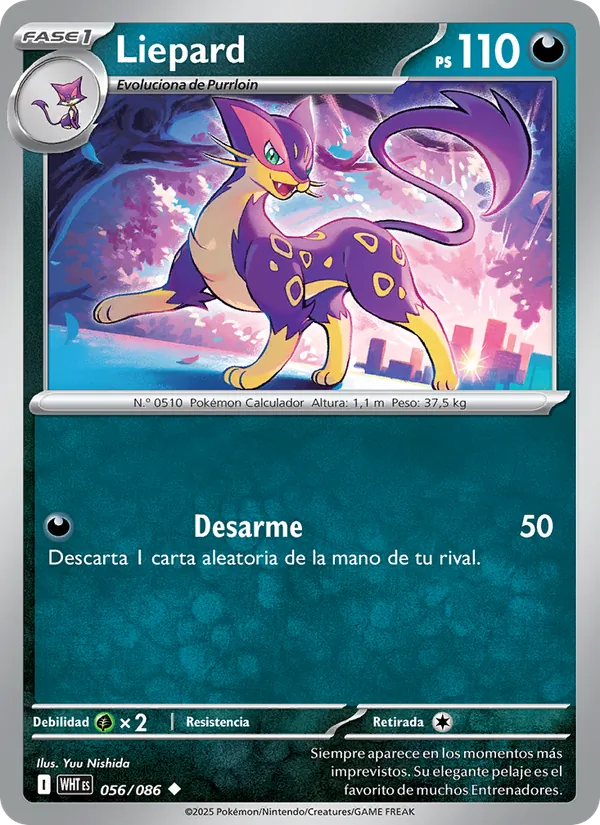 Carta Liepard de la expansión Llama Blanca, número 056/86