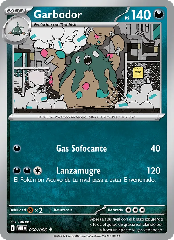 Carta Garbodor de la expansión Llama Blanca, número 060/86