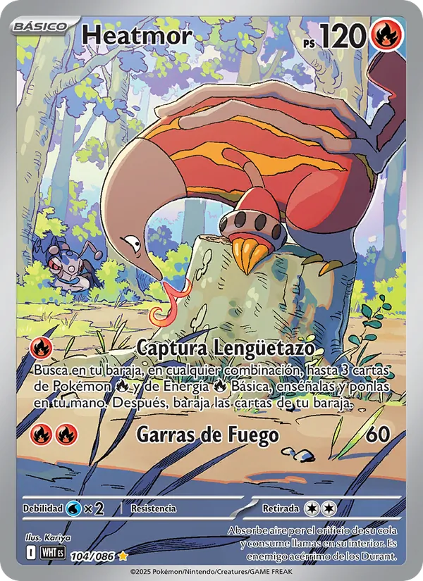Carta Heatmor de la expansión Llama Blanca, número 104/86