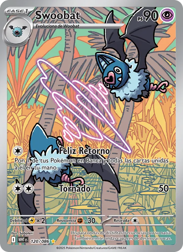Carta Swoobat de la expansión Llama Blanca, número 120/86