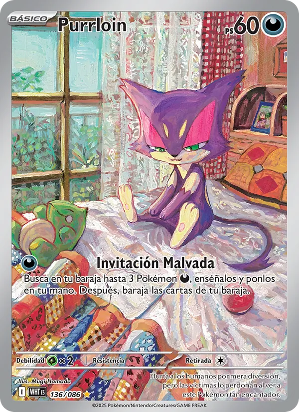 Carta Purrloin de la expansión Llama Blanca, número 136/86
