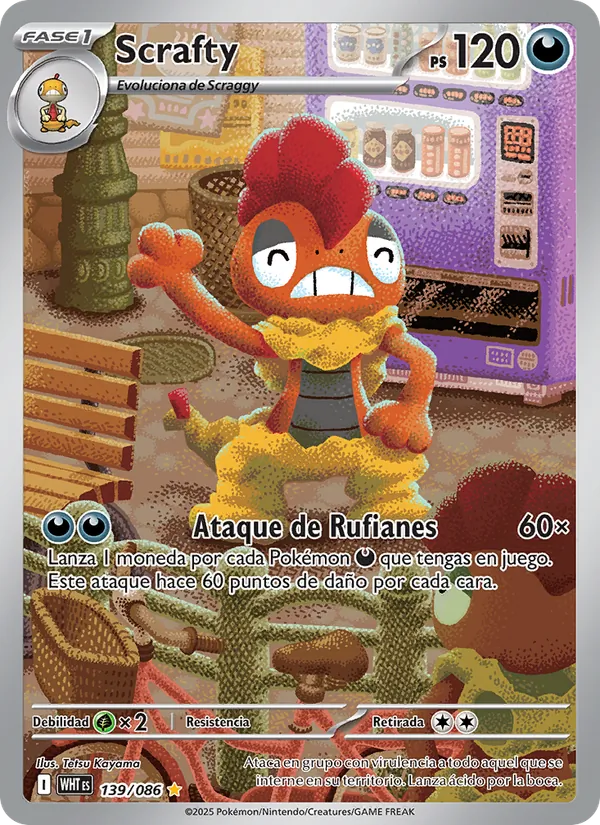 Carta Scrafty de la expansión Llama Blanca, número 139/86