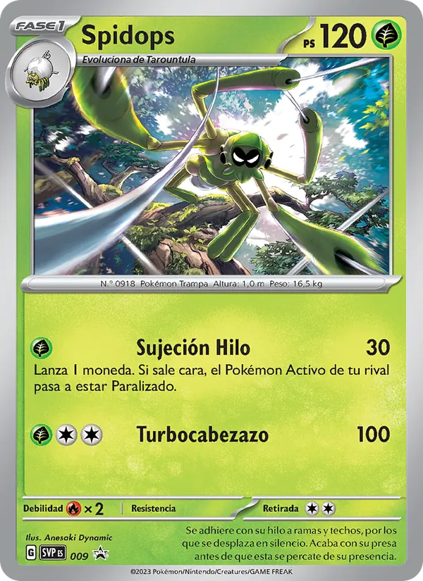 Carta Spidops de la expansión SVP Black Star Promos, número 009/225