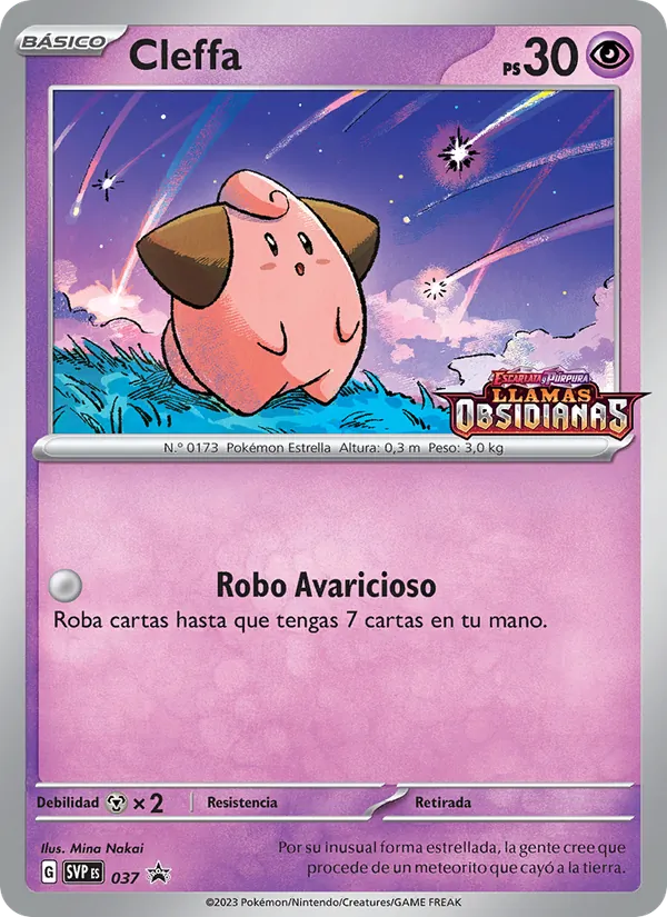 Carta Cleffa de la expansión SVP Black Star Promos, número 037/225