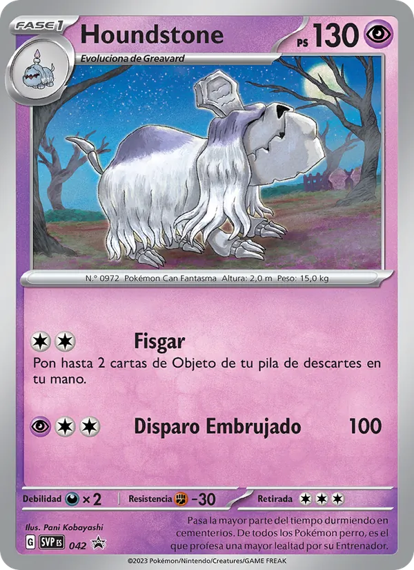 Carta Houndstone de la expansión SVP Black Star Promos, número 042/225
