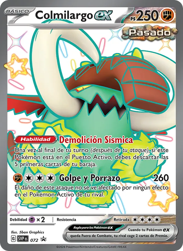 Carta Colmilargo ex de la expansión SVP Black Star Promos, número 072/225