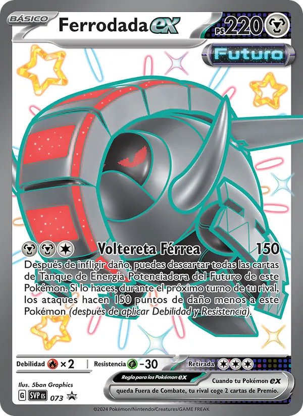 Carta Ferrodada ex de la expansión SVP Black Star Promos, número 073/225