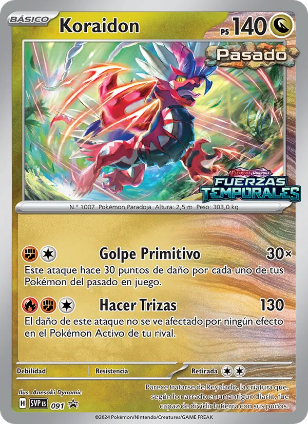 Carta Koraidon de la expansión SVP Black Star Promos, número 091/225
