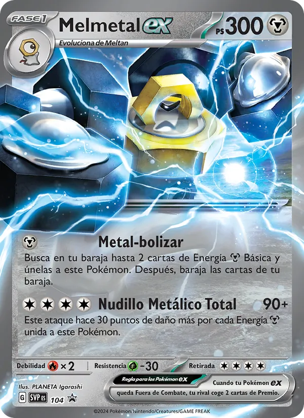 Carta Melmetal ex de la expansión SVP Black Star Promos, número 104/225