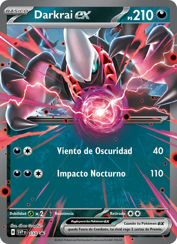 Carta Darkrai ex de la expansión SVP Black Star Promos, número 110/225