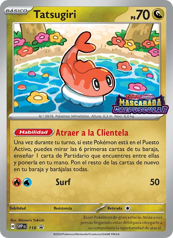 Carta Tatsugiri de la expansión SVP Black Star Promos, número 118/225