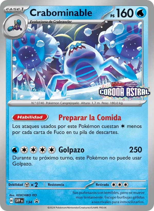 Carta Crabominable de la expansión SVP Black Star Promos, número 134/225