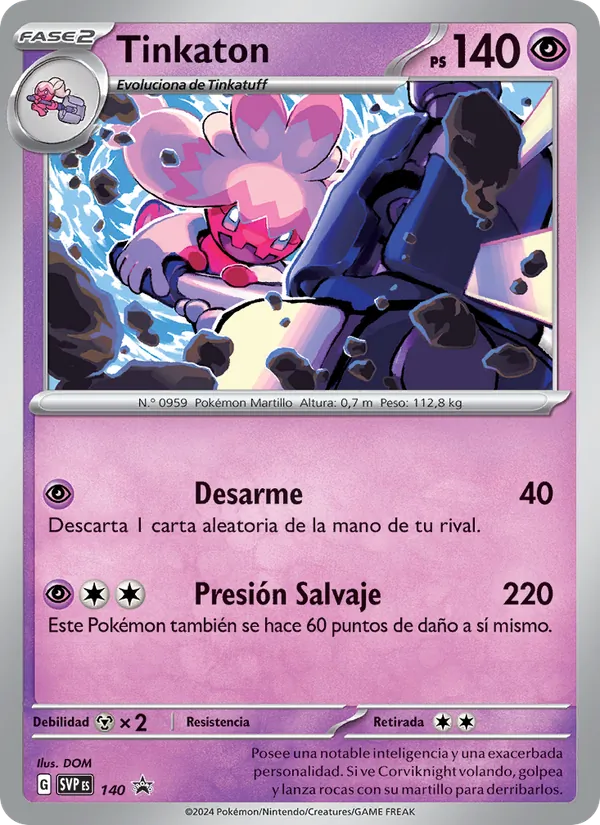 Carta Tinkaton de la expansión SVP Black Star Promos, número 140/225