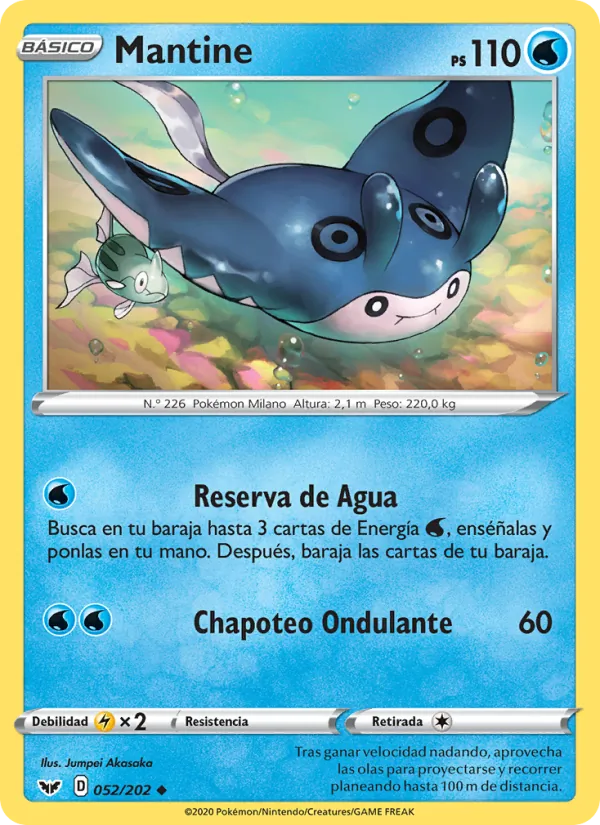 Carta Mantine de la expansión Espada y Escudo, número 52/202