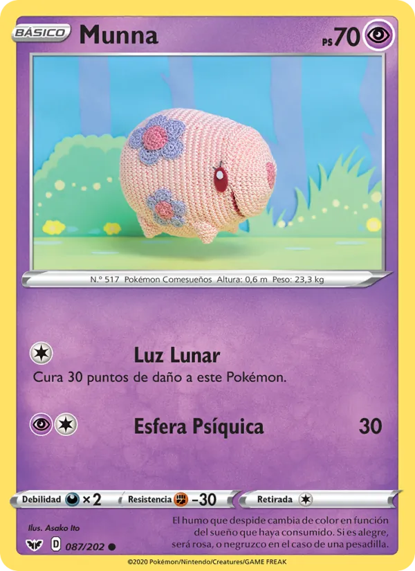 Carta Munna de la expansión Espada y Escudo, número 87/202