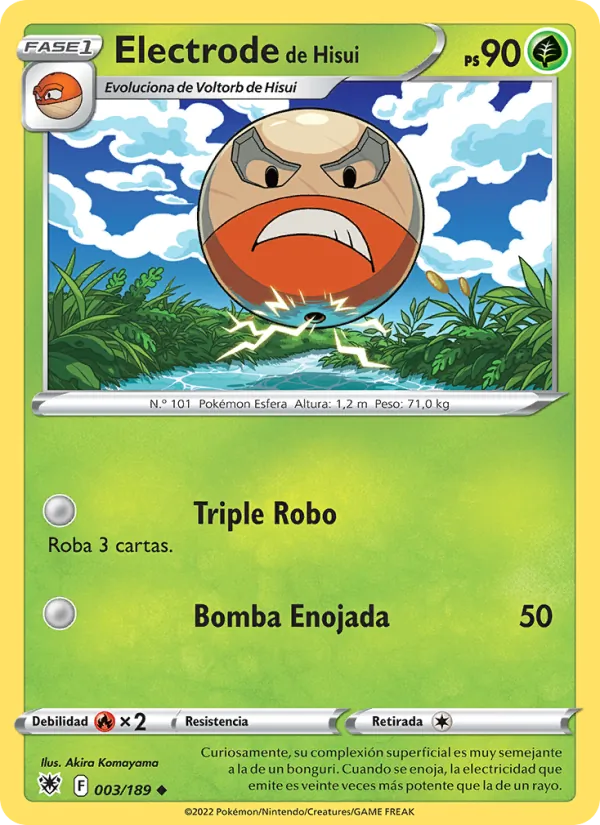 Carta Electrode de Hisui de la expansión Resplandor Astral, número 003/189
