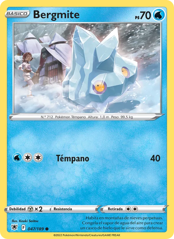 Carta Bergmite de la expansión Resplandor Astral, número 047/189