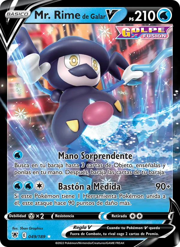 Carta Mr. Rime de Galar V de la expansión Resplandor Astral, número 049/189