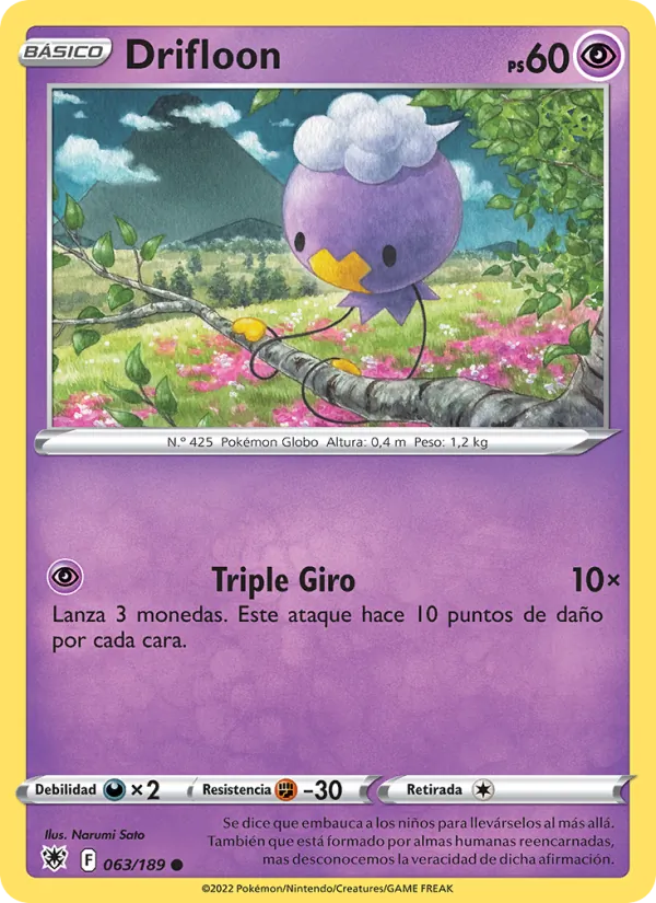 Carta Drifloon de la expansión Resplandor Astral, número 063/189