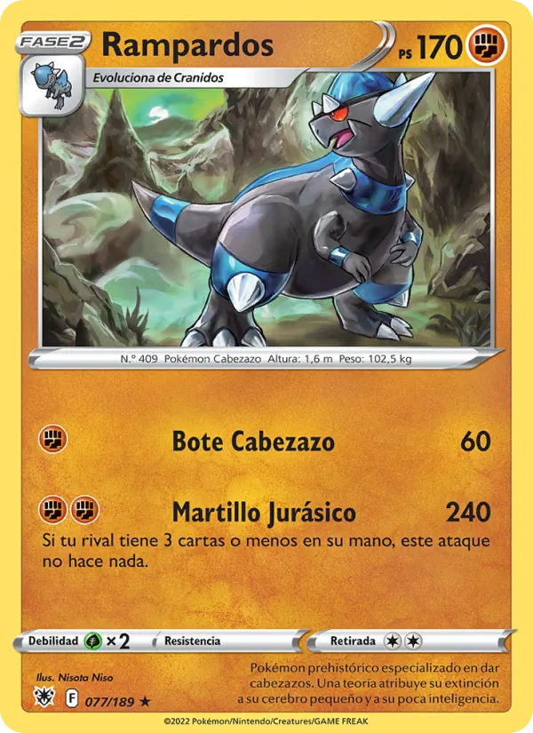 Carta Rampardos de la expansión Resplandor Astral, número 077/189