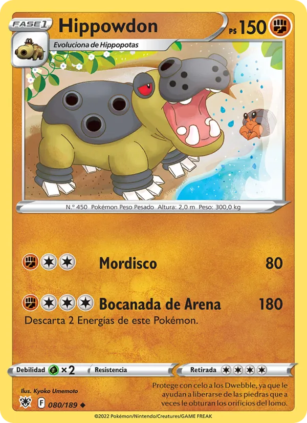 Carta Hippowdon de la expansión Resplandor Astral, número 080/189