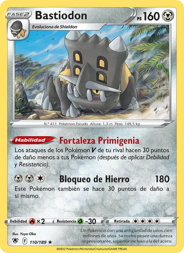 Carta Bastiodon de la expansión Resplandor Astral, número 110/189