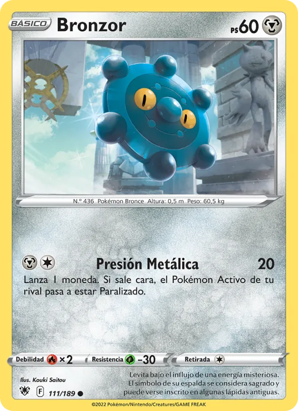Carta Bronzor de la expansión Resplandor Astral, número 111/189
