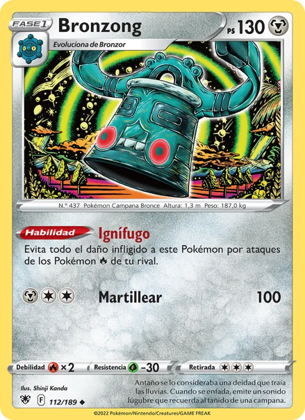 Carta Bronzong de la expansión Resplandor Astral, número 112/189