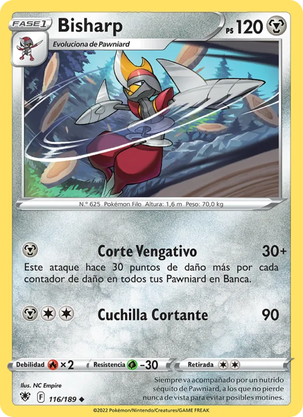 Carta Bisharp de la expansión Resplandor Astral, número 116/189