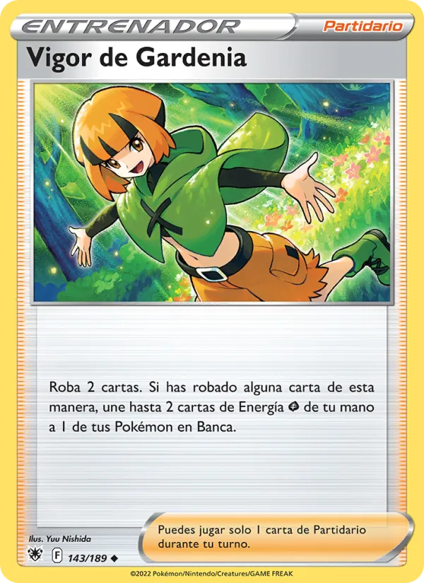 Carta Vigor de Gardenia de la expansión Resplandor Astral, número 143/189