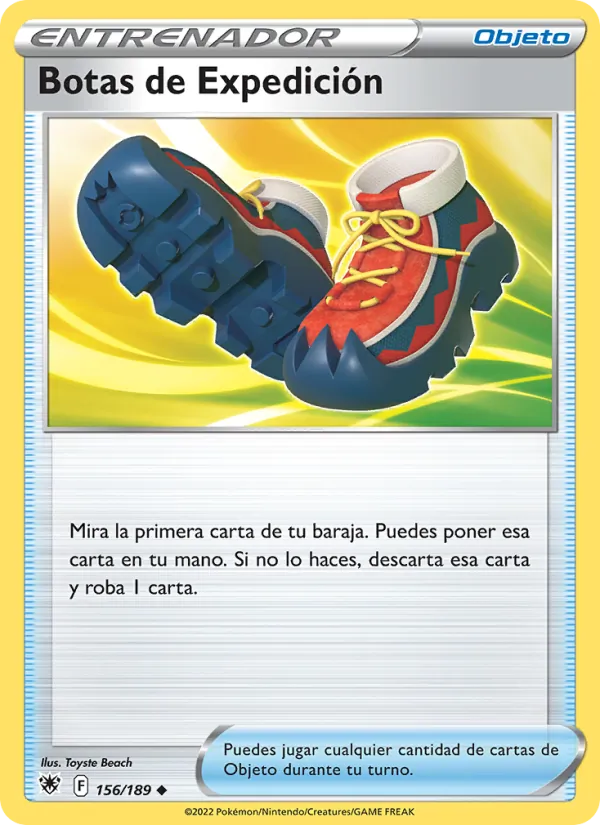 Carta Botas de Expedición de la expansión Resplandor Astral, número 156/189